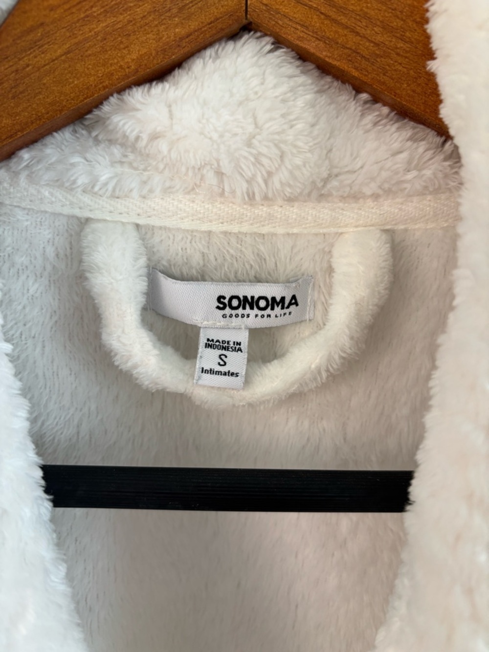Sonoma Cream Quilted Plush Shawl Collar Bath Robe size Small - Picture 7 of 7